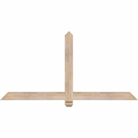 Ekena Millwork Eugene Smooth Timber Gable Bracket, Douglas Fir, 60"W x 30"H x 1 1/2"D x 3 1/2"F, 12/12 Pitch GBW060X30X0204EUG00SDF